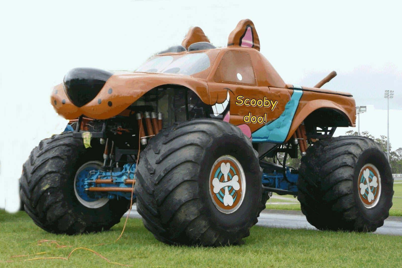 A Monster Truck With A Dog On It