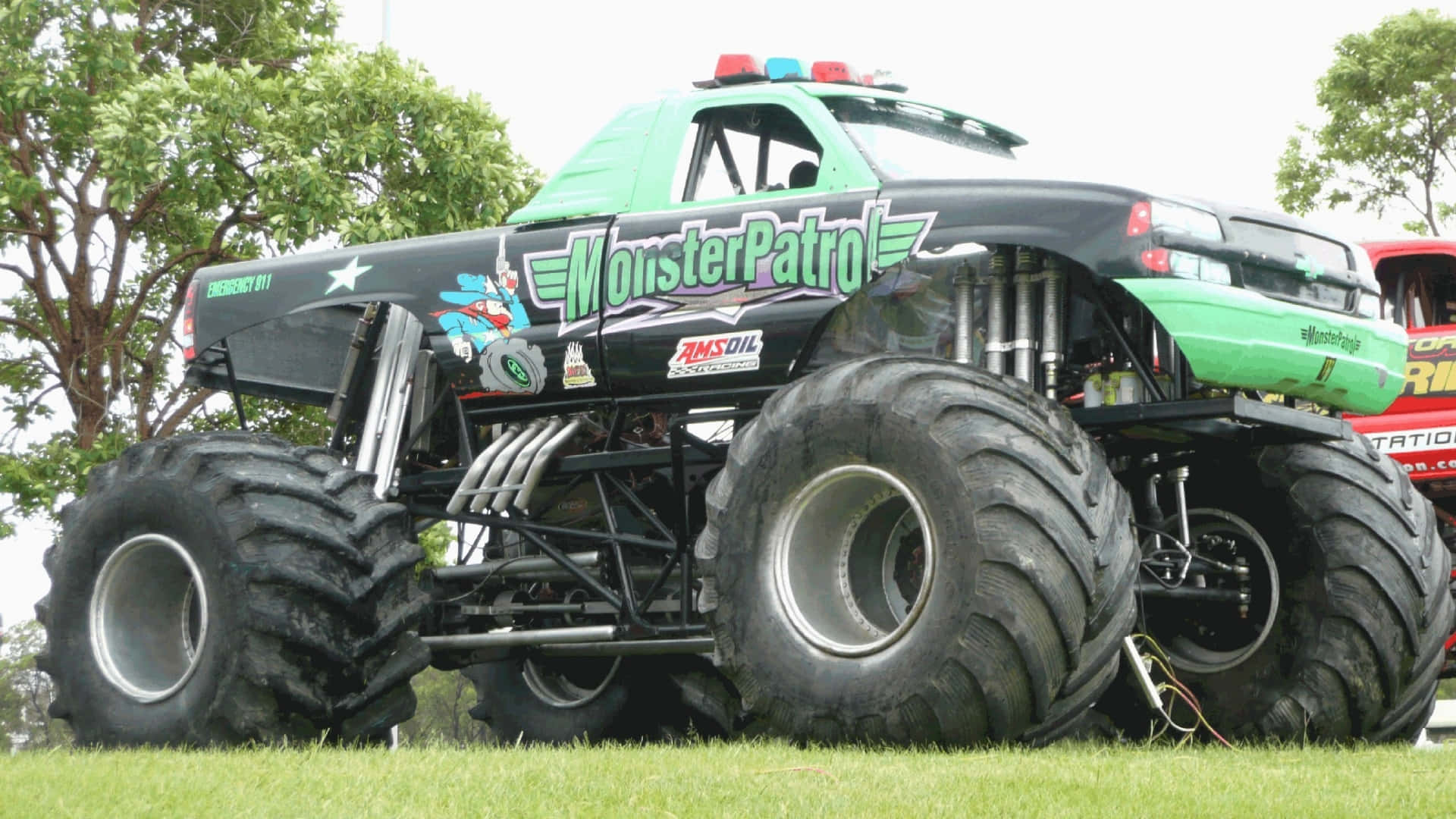 A Green Monster Truck