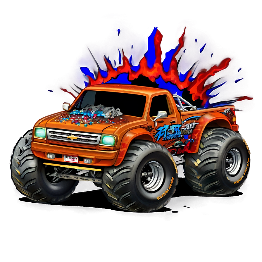 Monster Truck Explosion Png Acq PNG