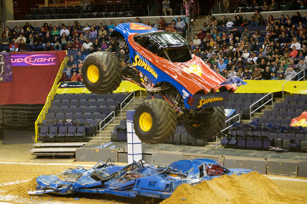 Floating Superman Monster Truck Picture