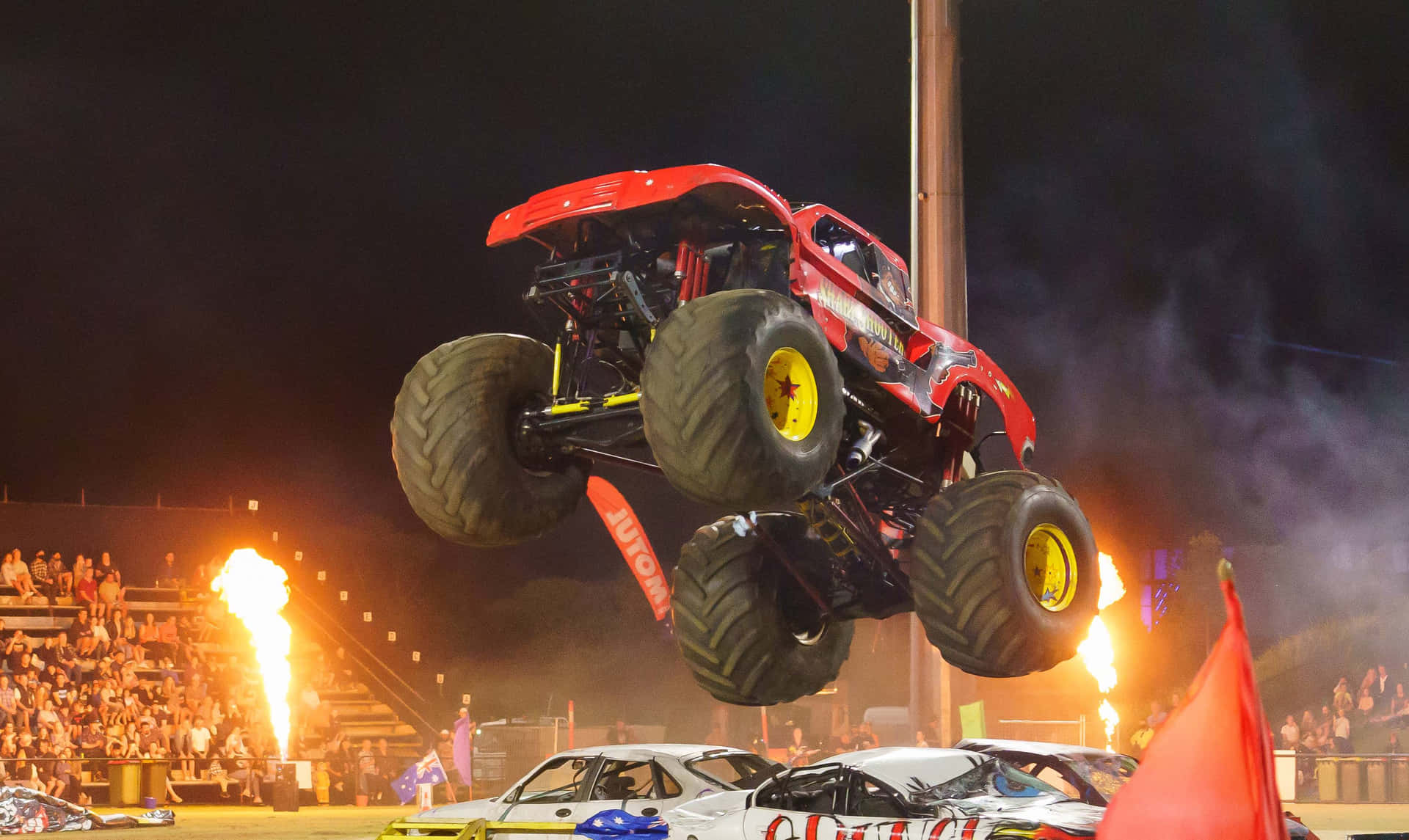 Red Monster Truck Flames Picture