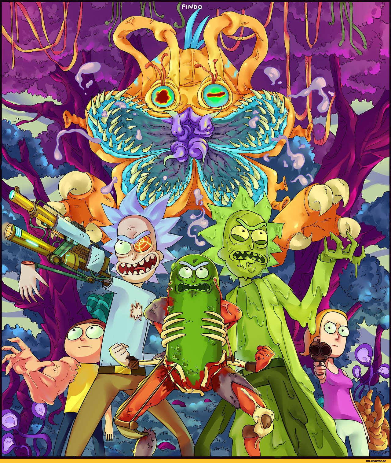Monster With Rick And Morty Cool