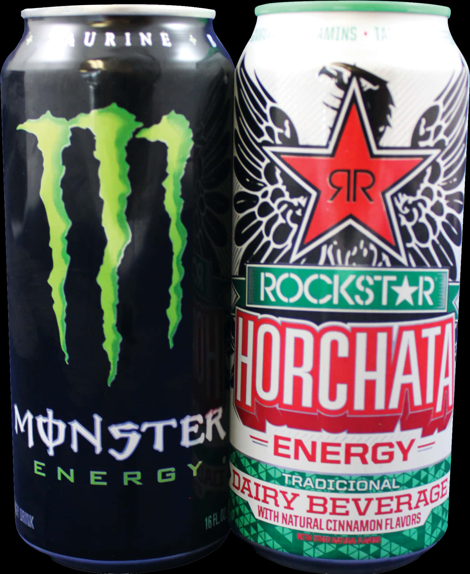 Monsterand Rockstar Energy Drink Cans PNG