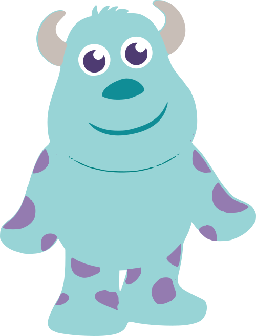 Monsters Inc Blue Character PNG