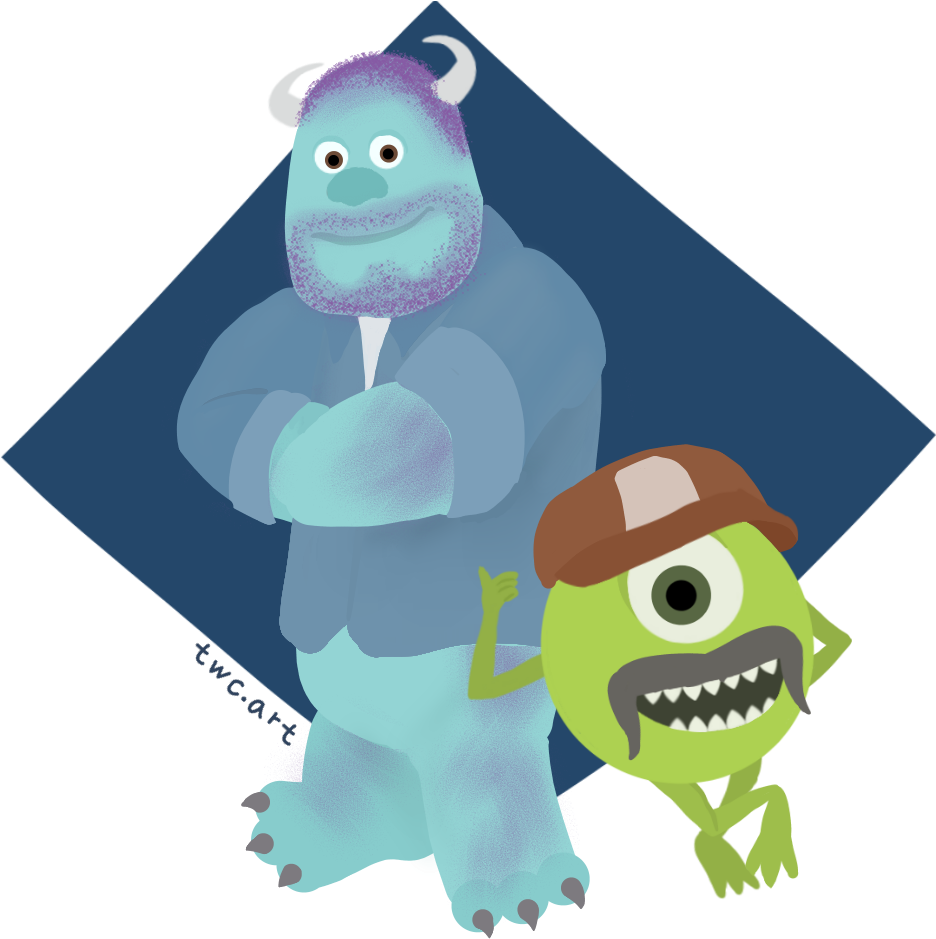 Download Monsters Inc Duo Illustration | Wallpapers.com