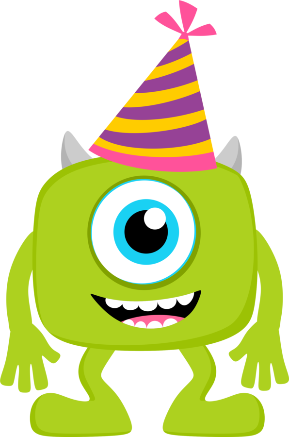 Monsters Inc Mike Wazowski Party Hat PNG