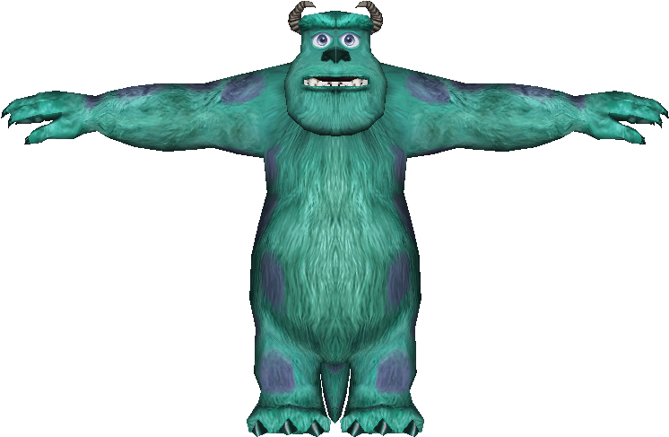 Monsters Inc Sulley Standing Pose PNG