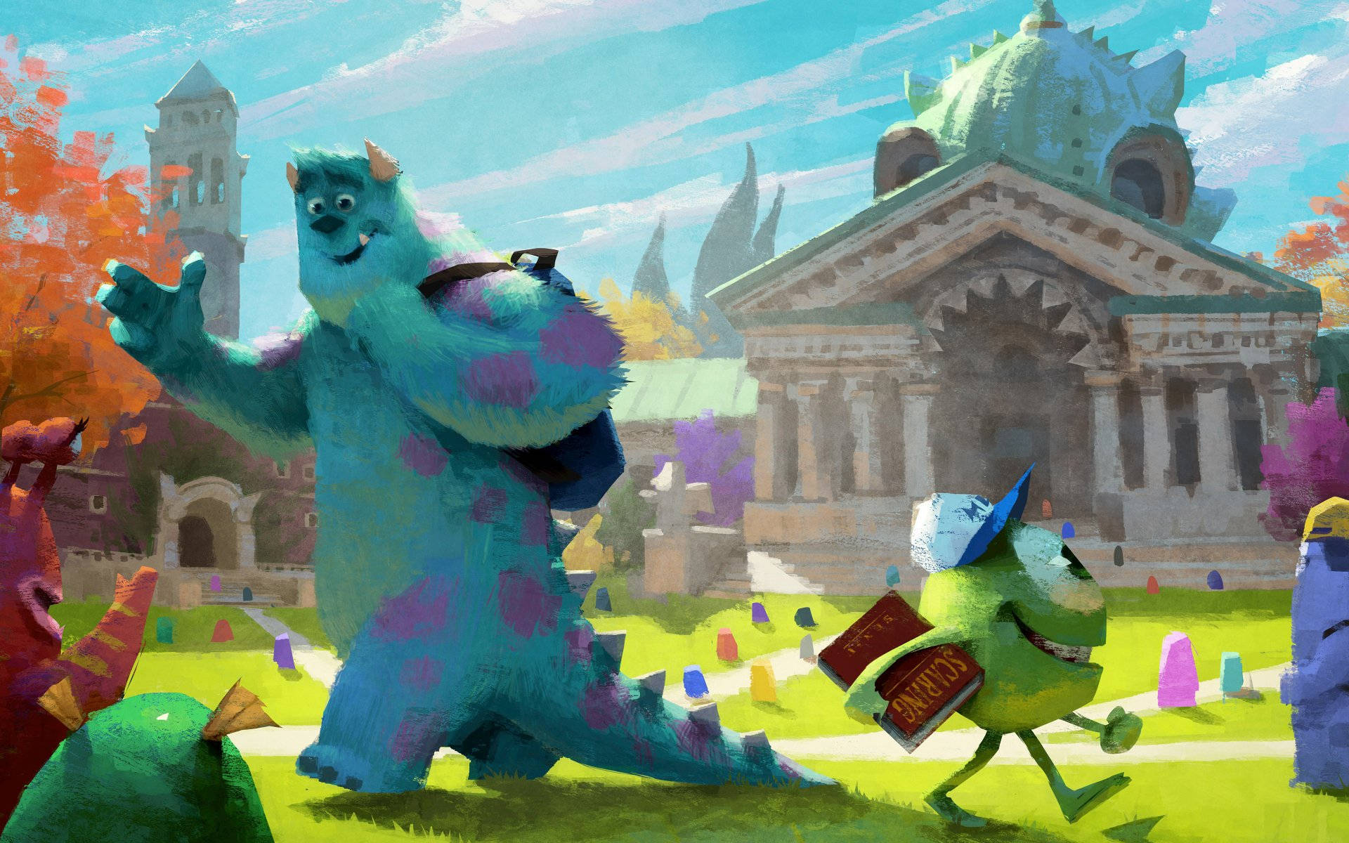 Monsters University Mike And Sully Art Wallpaper