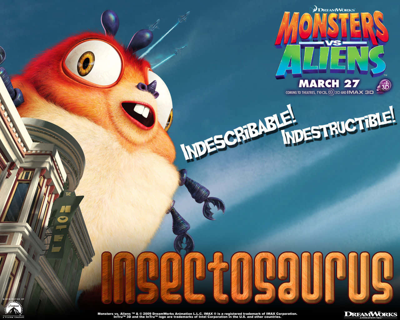 Monstruoscontra Alienígenas: Cubierta De Insectosaurus. Fondo de pantalla