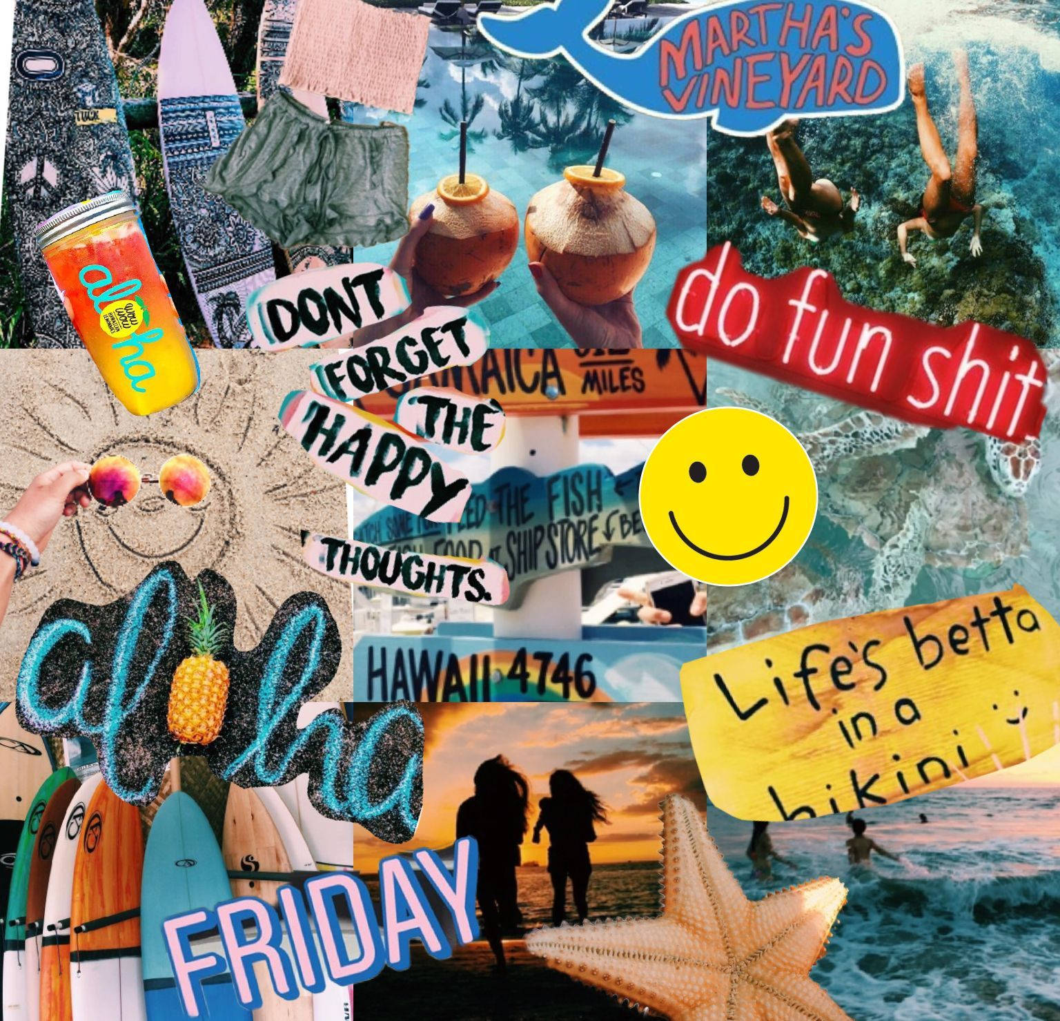Montage Summer Vibes Wallpaper