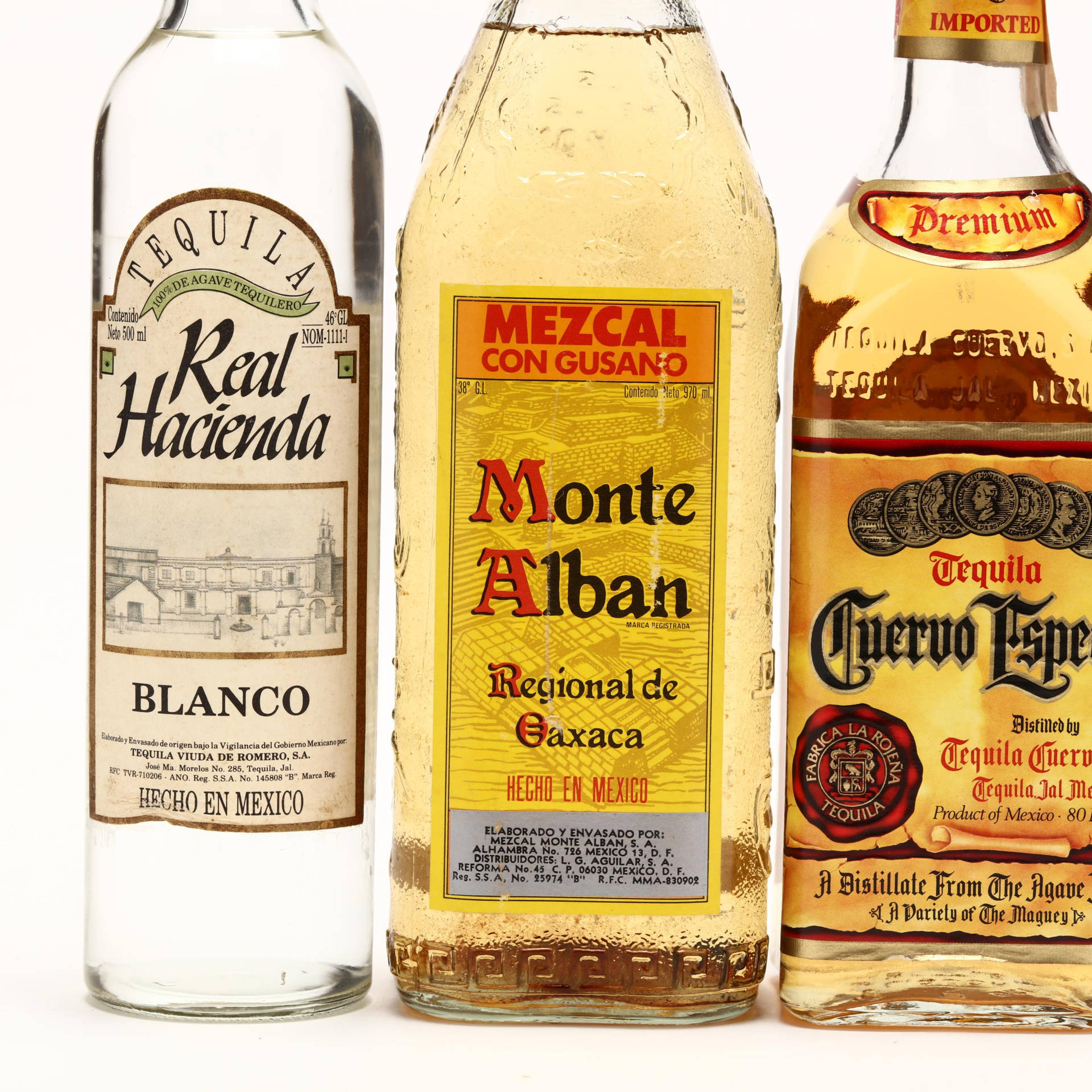 Monte Alban Mezcal Vintage Liquor Macro-skud som baggrundsbillede. Wallpaper