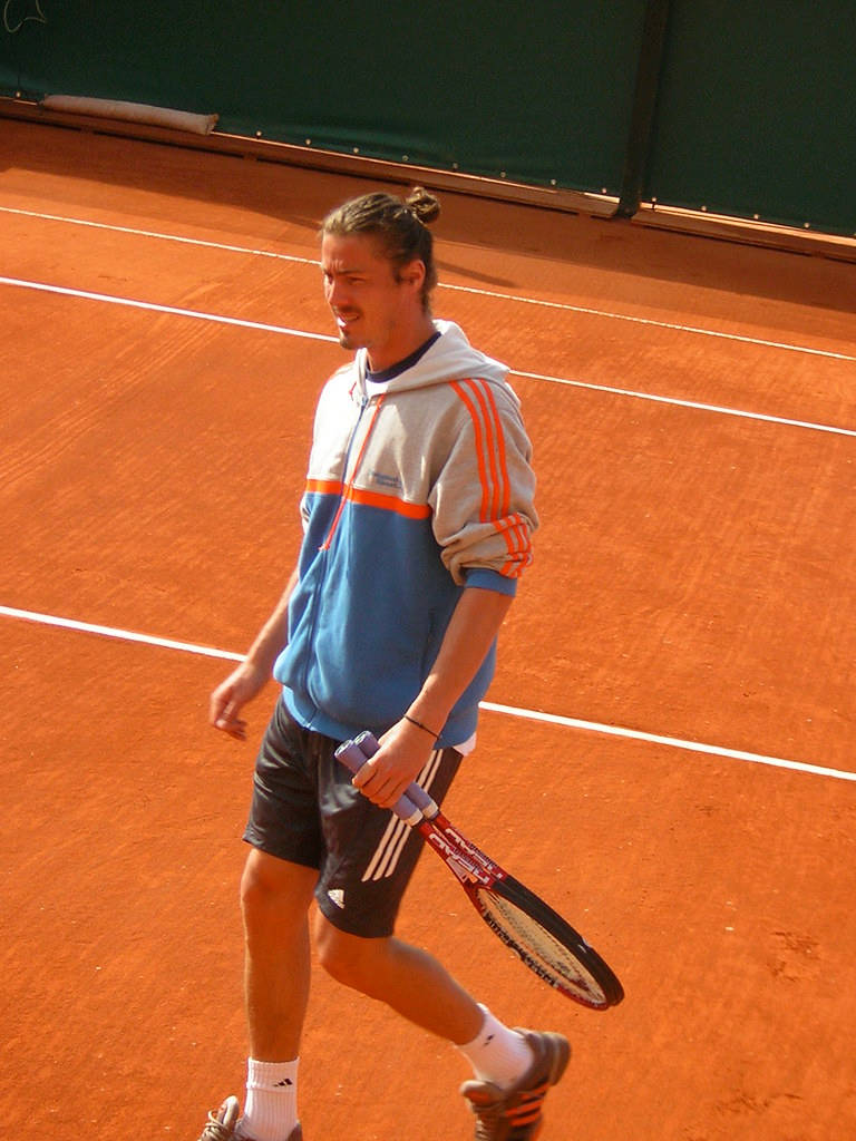 Professional tennis player Marat Safin during the Monte Carlo Masters Series Wallpaper