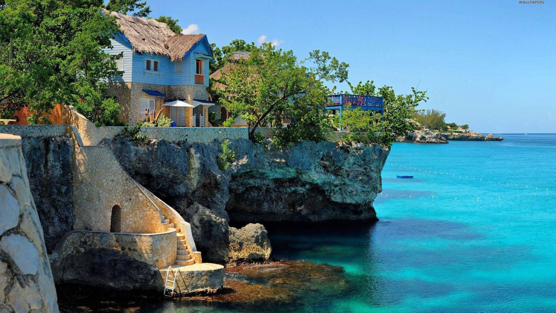 Montego Bay House On A Cliff Wallpaper