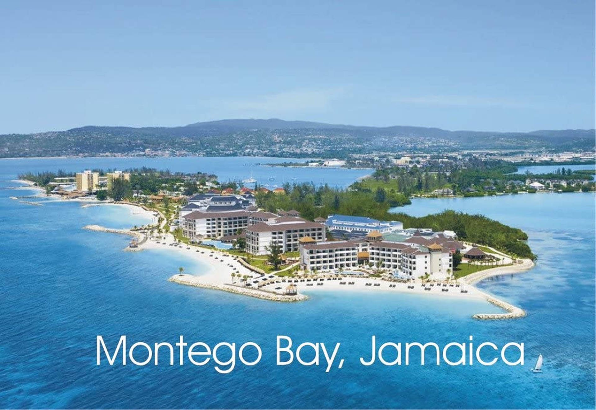 Montego Bay Jamaica strand-scenen gemmer sig på din skærm Wallpaper