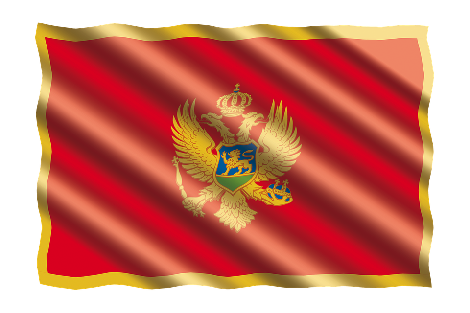 Montenegro National Flag Waving PNG
