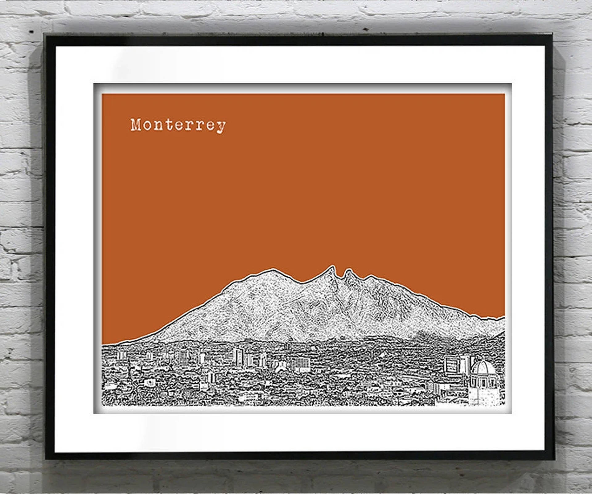 Braunerbilderrahmen Monterrey. Wallpaper