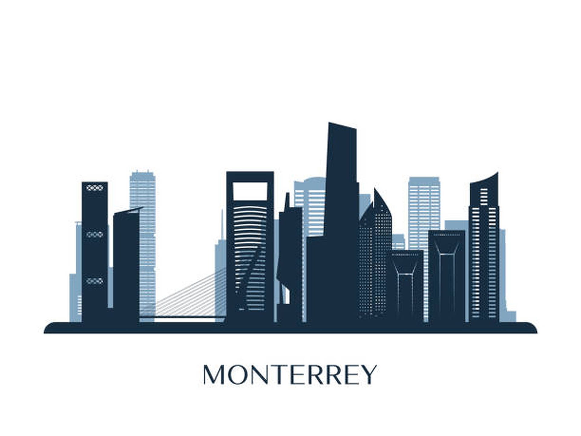 Monterrey Vector Art - Den ultimative scene til sen-nat cruises og udflugter Wallpaper
