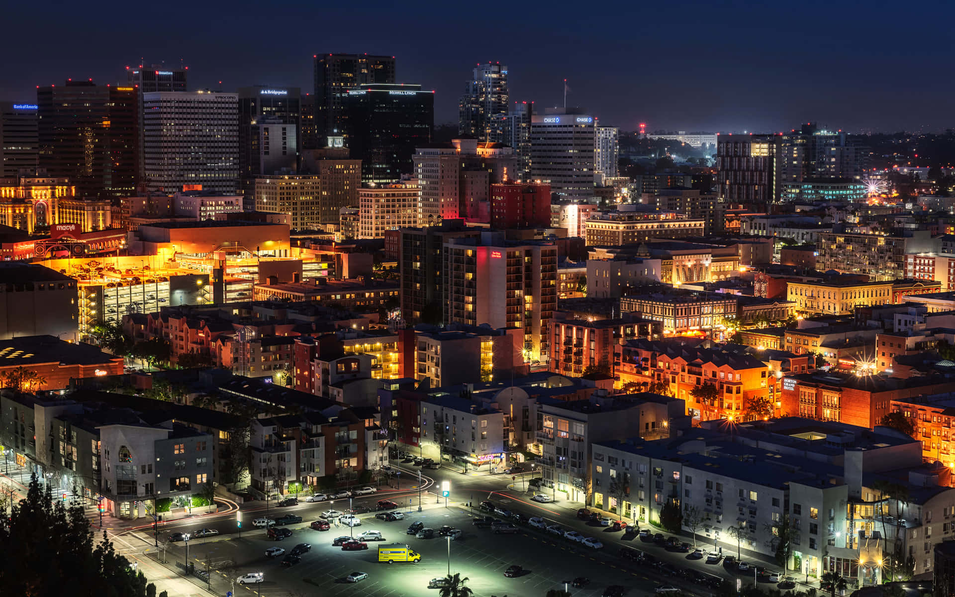 Montgomery Cityscape Night View Wallpaper