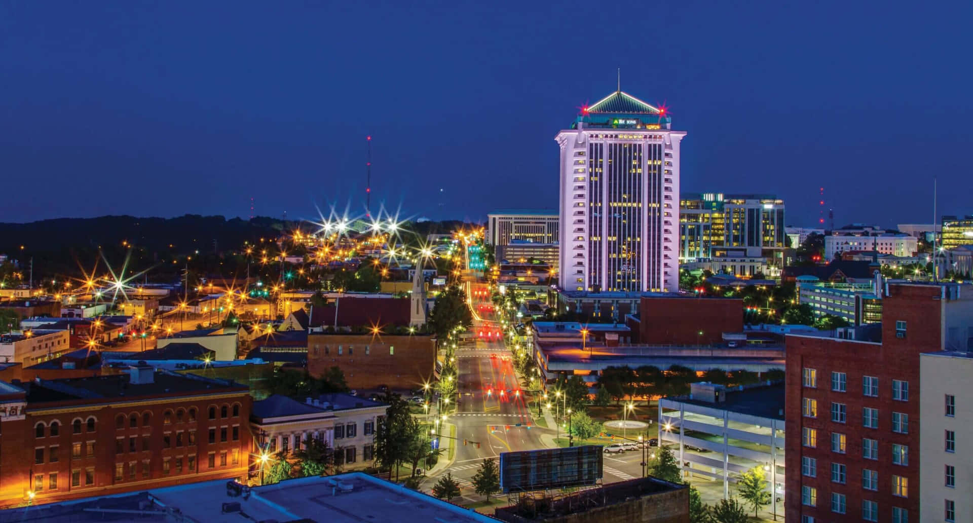 Montgomery Nighttime Cityscape Wallpaper