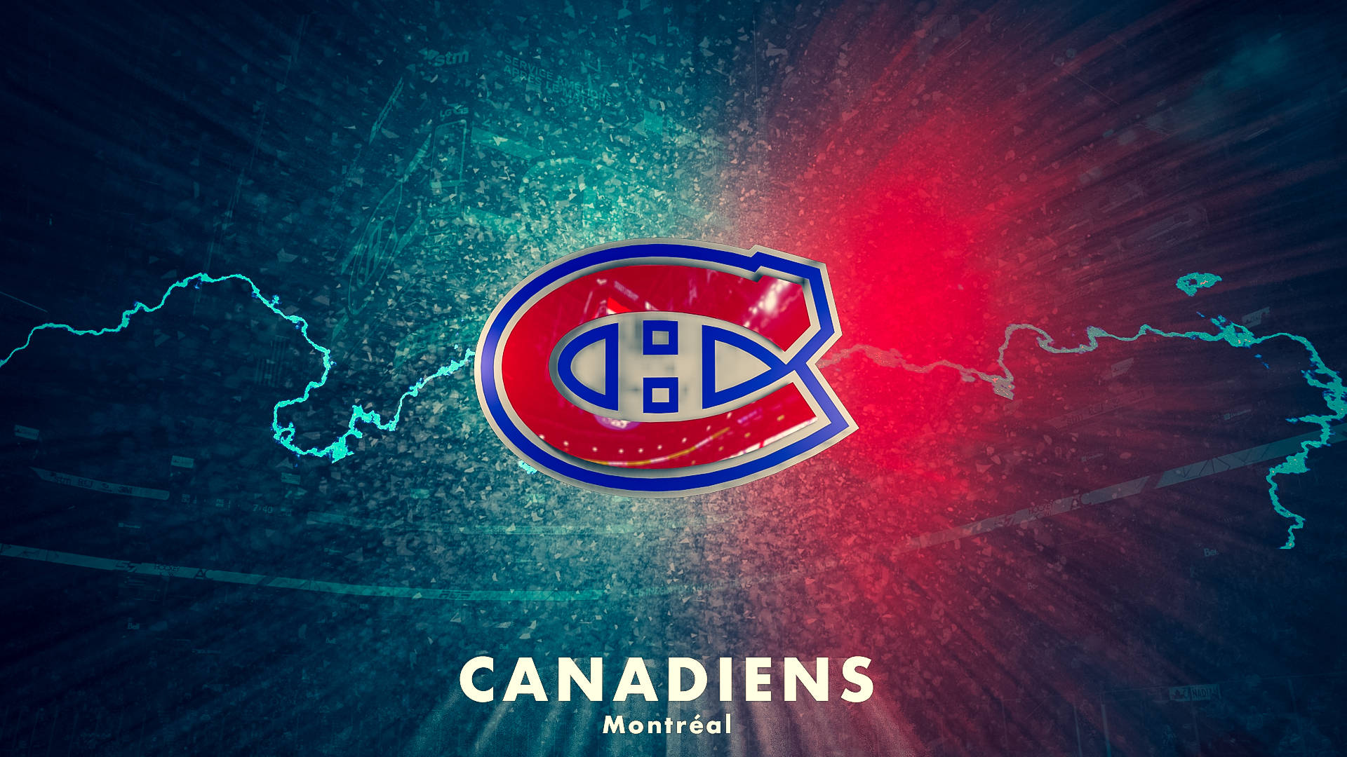 Montreal Canadiens Æstetisk Logo Wallpaper