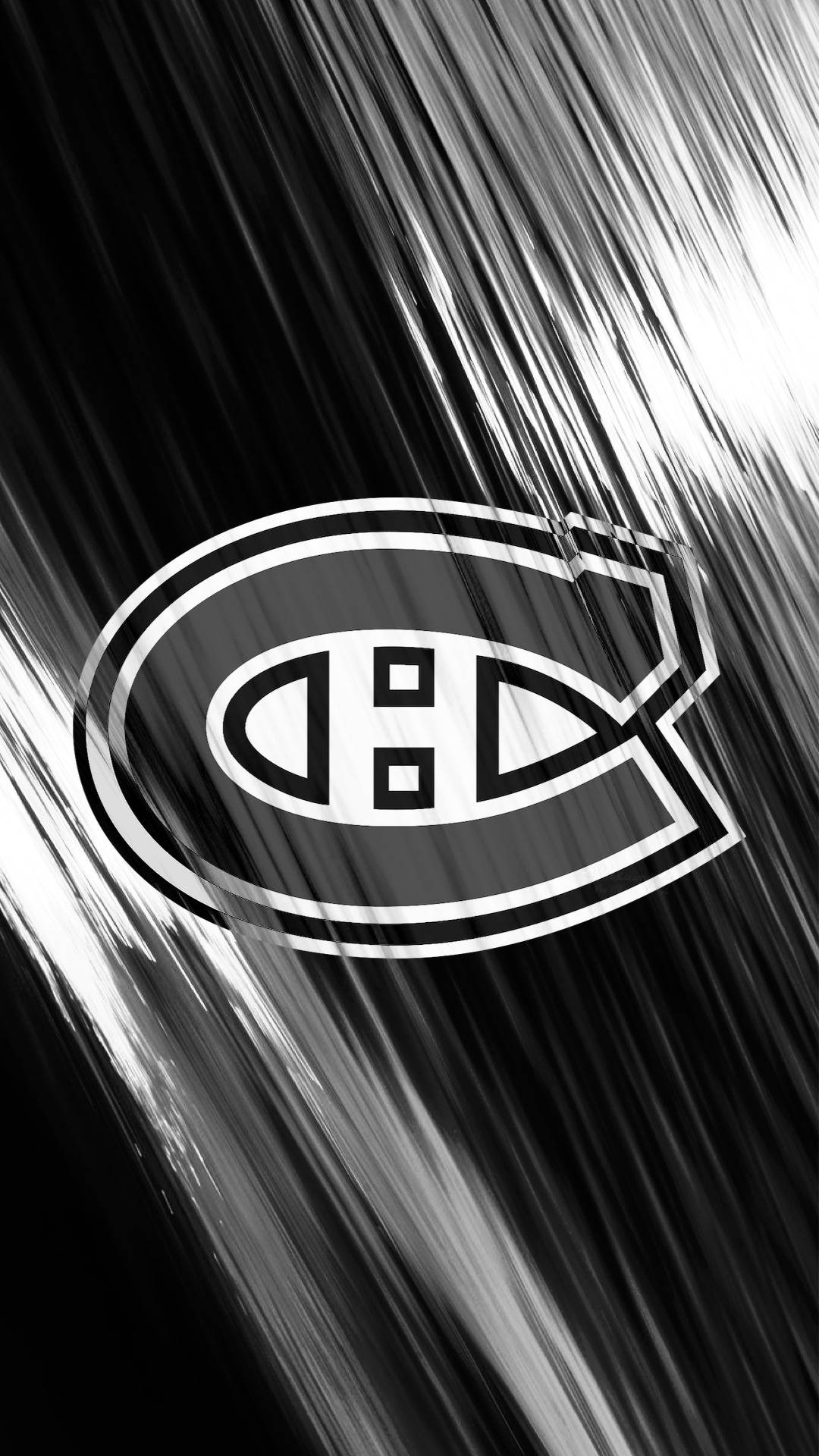 Montreal Canadiens In Bianco E Nero Sfondo