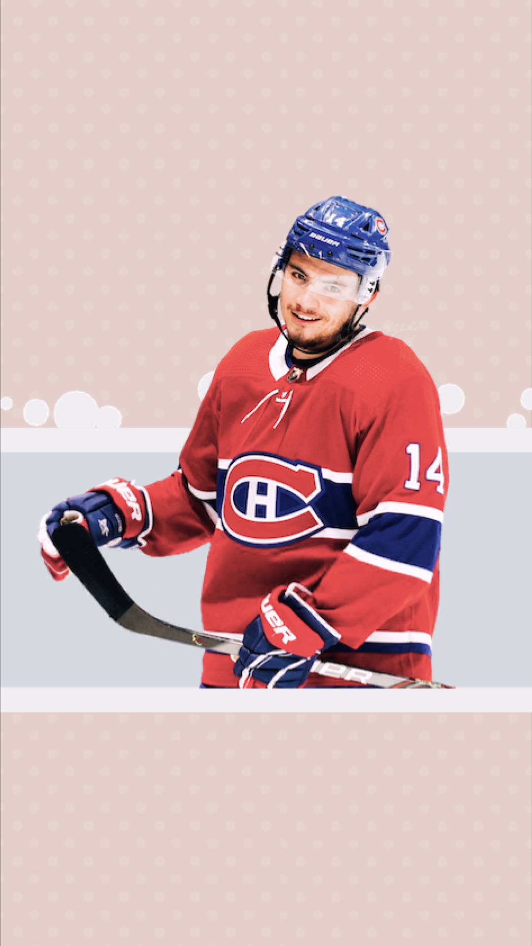 Montreal Canadiens Captain Cute Nick Suzuki Tryk Wallpaper