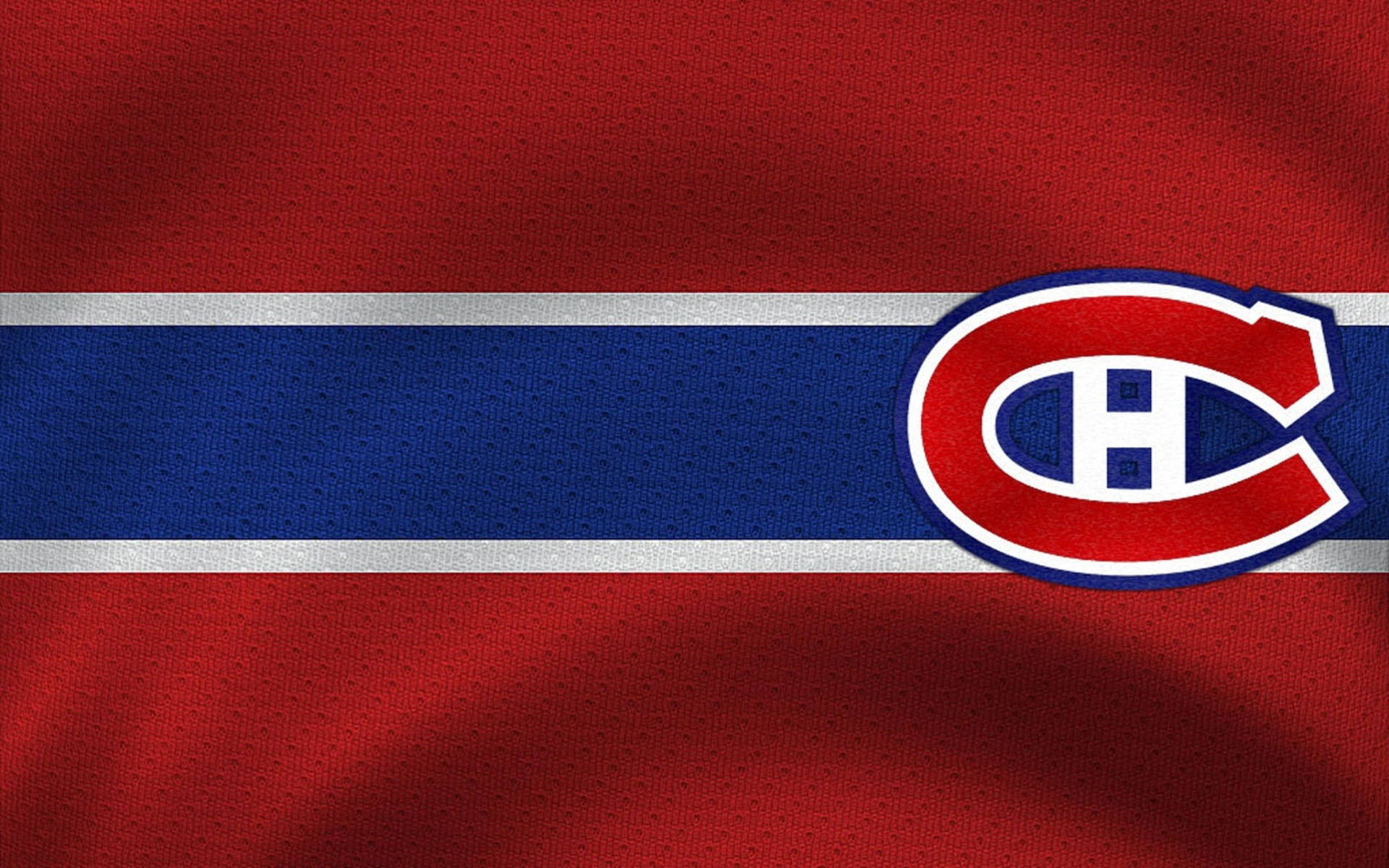 Montreal Canadiens Emblem Flagge Tapet: Se Montreal Canadiens logo flaggestapet på din skærm. Wallpaper