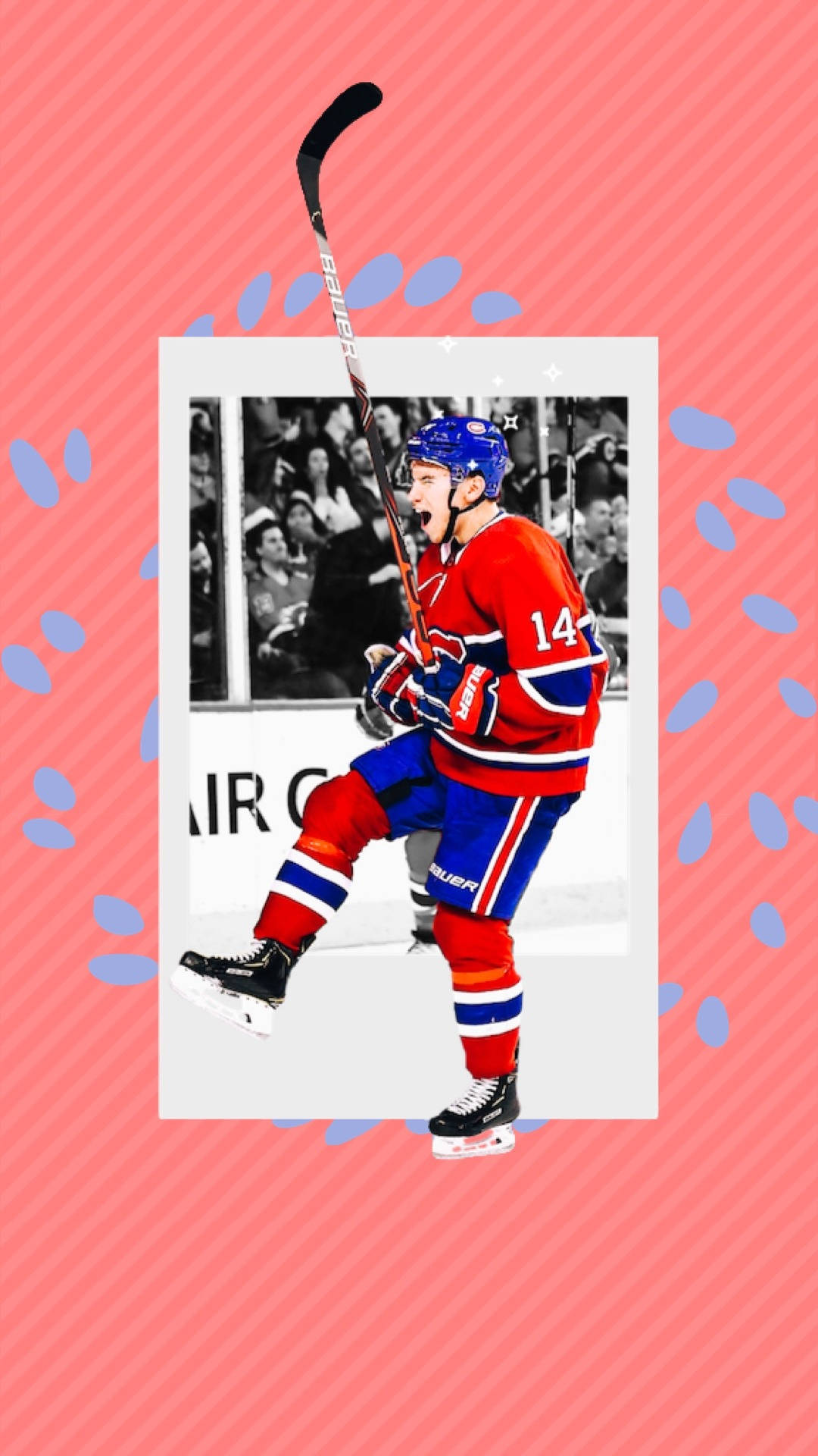 Montreal Canadiens Nick Suzuki Aesthetic Vector Art Wallpaper