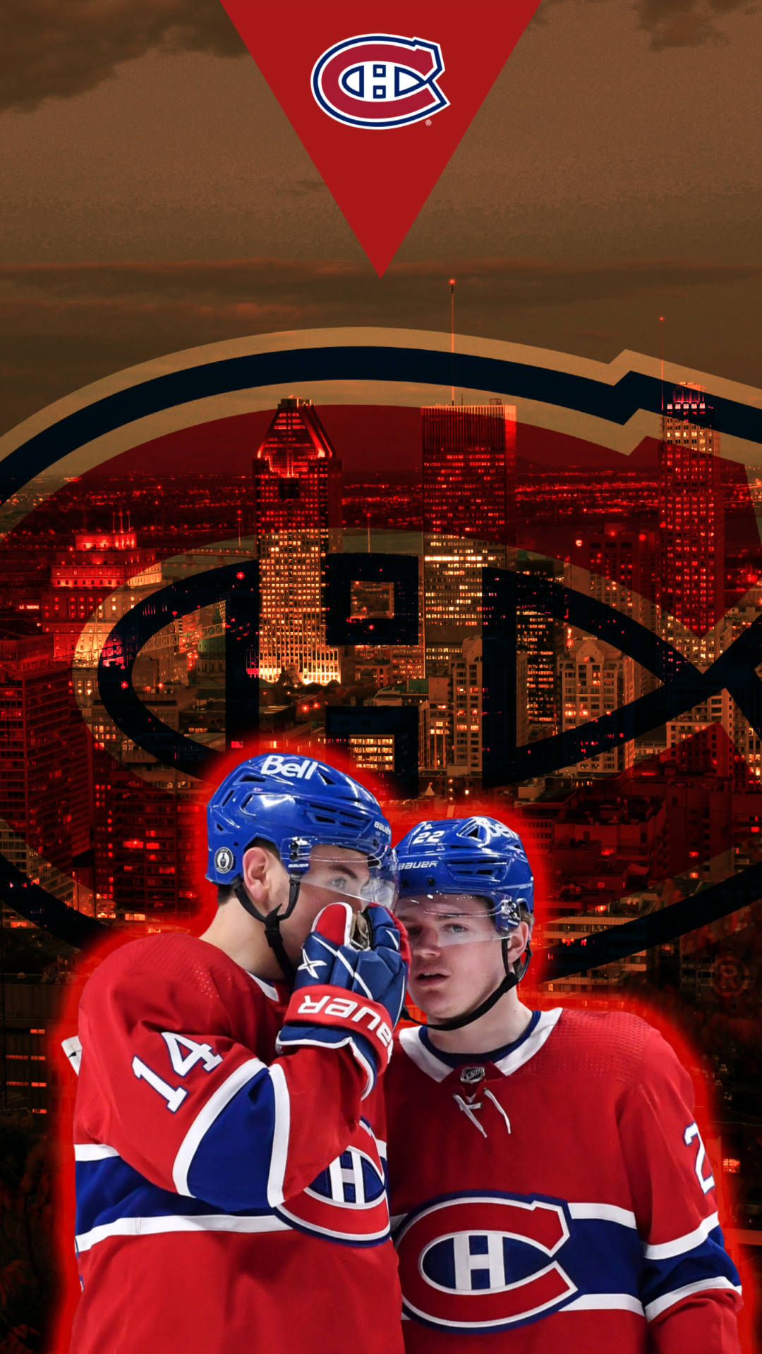 Montreal Canadiens Nick Suzuki And Cole Caufield Fanart Wallpaper