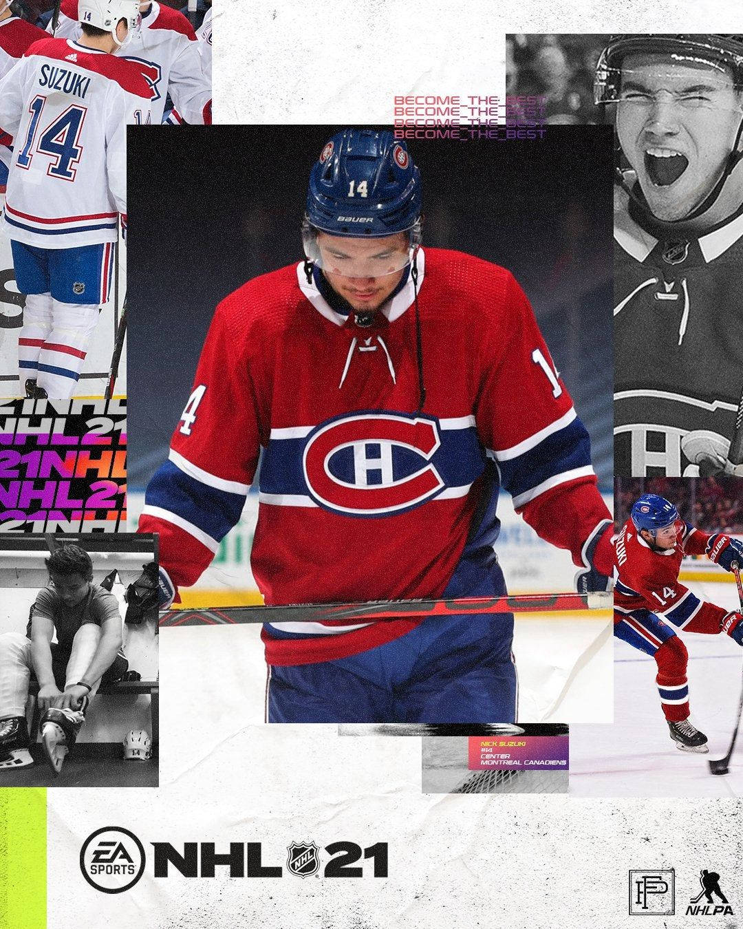 Montreal Canadiens Nick Suzuki Fanart Collage: Wallpaper