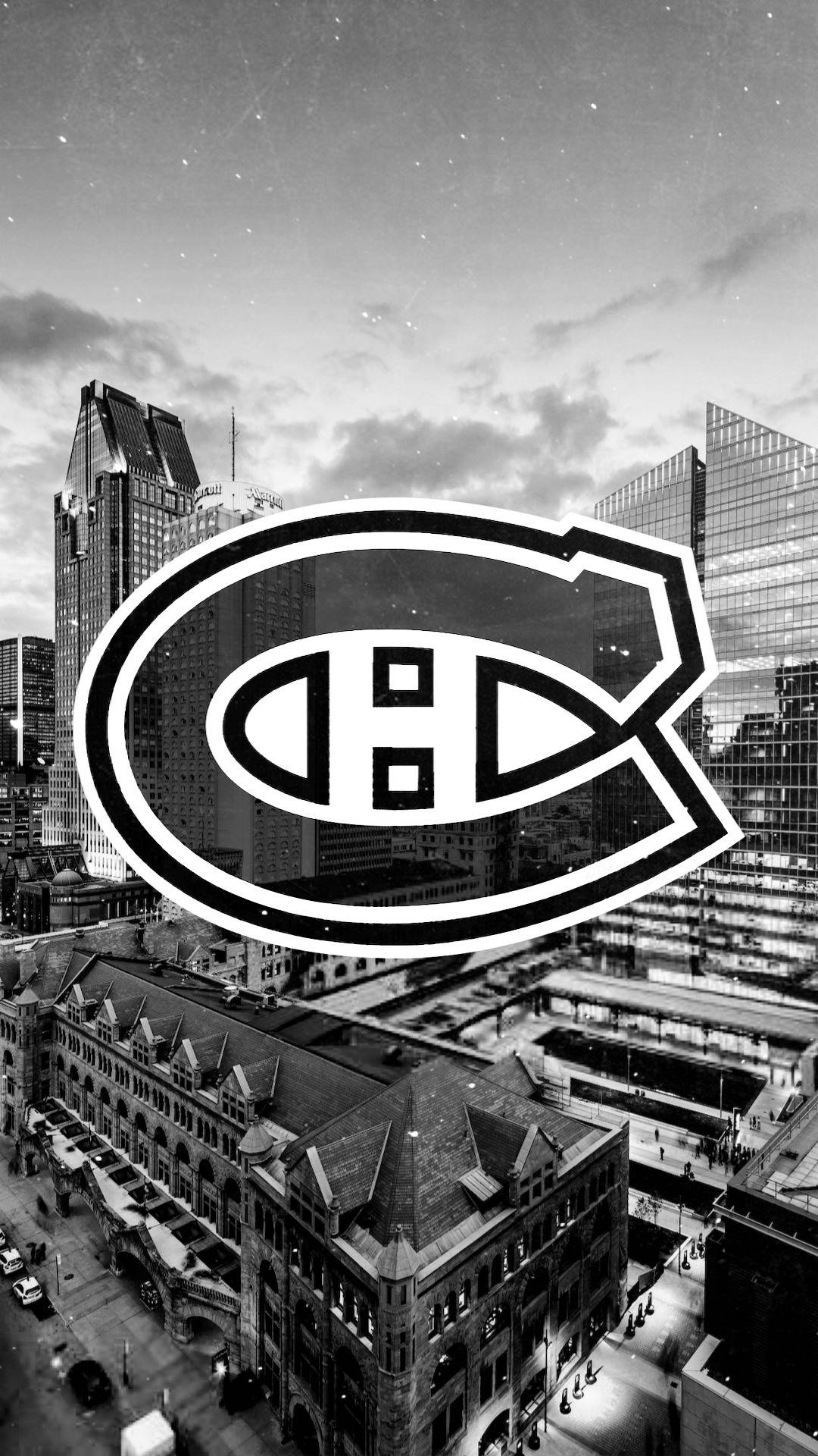 Montreal Canadiens Con Paesaggio Urbano Sfondo