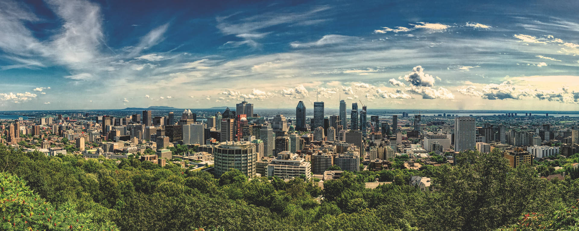 Montreal City Canada Panorama Wallpaper