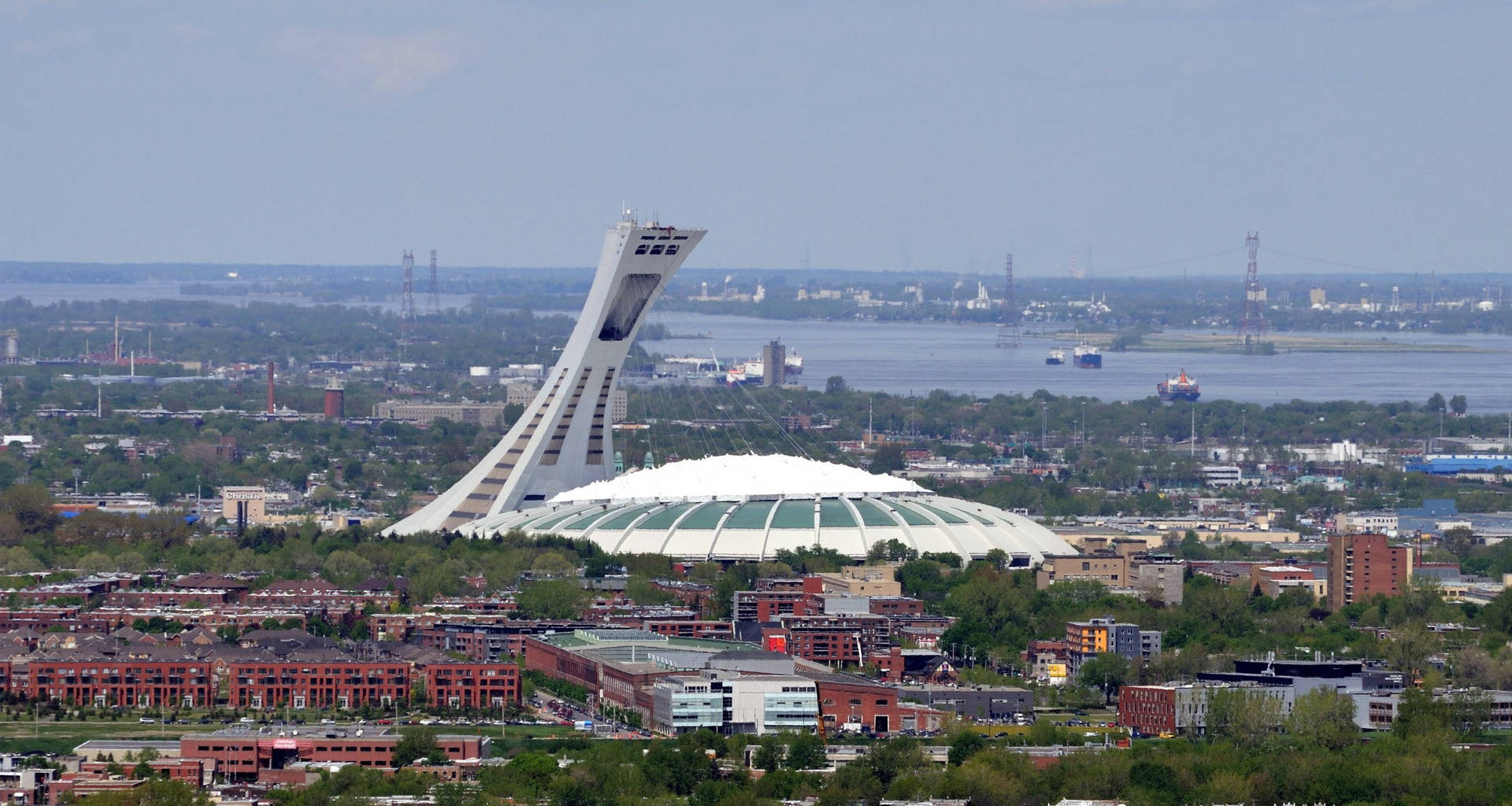 Montreal Tower And Olympic Stadium Wallpaper