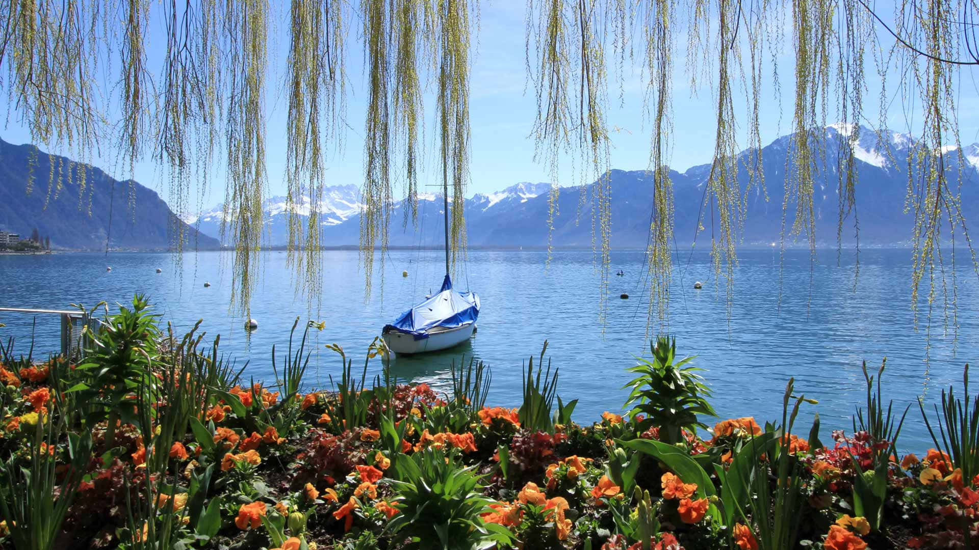 Montreux Lake Geneva Scenery Wallpaper