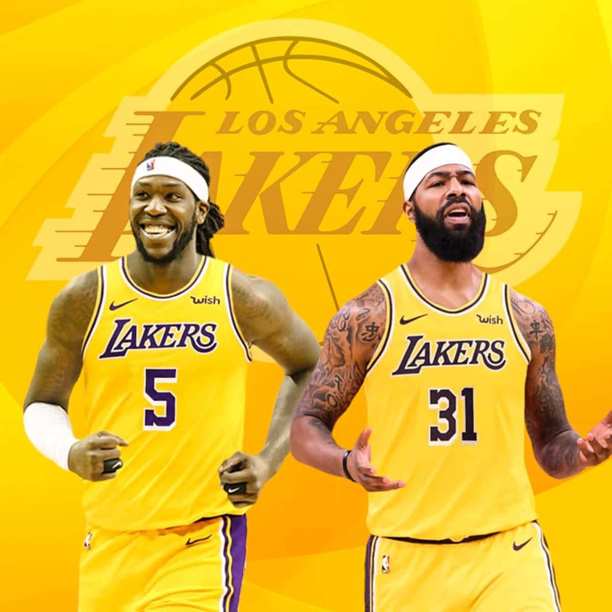 Montrezl Harrell And Marcus Morris For Lakers Wallpaper
