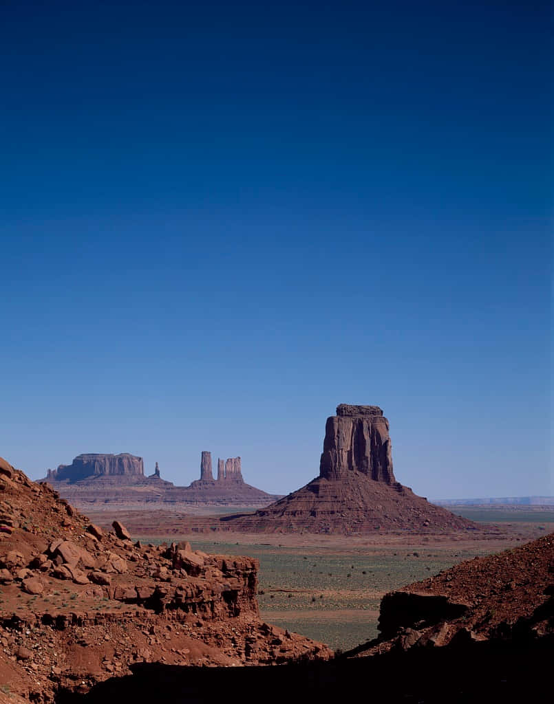 Ridges Tapet: Dette tapet viser den monumentale Monument Valley Navajo Tribal Park Buttes og Hughes Ridges. Wallpaper
