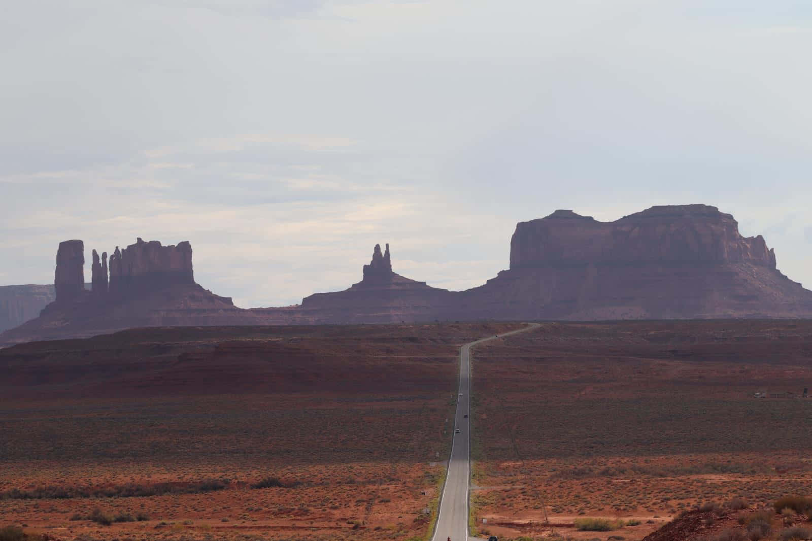 Parquetribal Navajo De Monument Valley, Rodovia 164. Papel de Parede