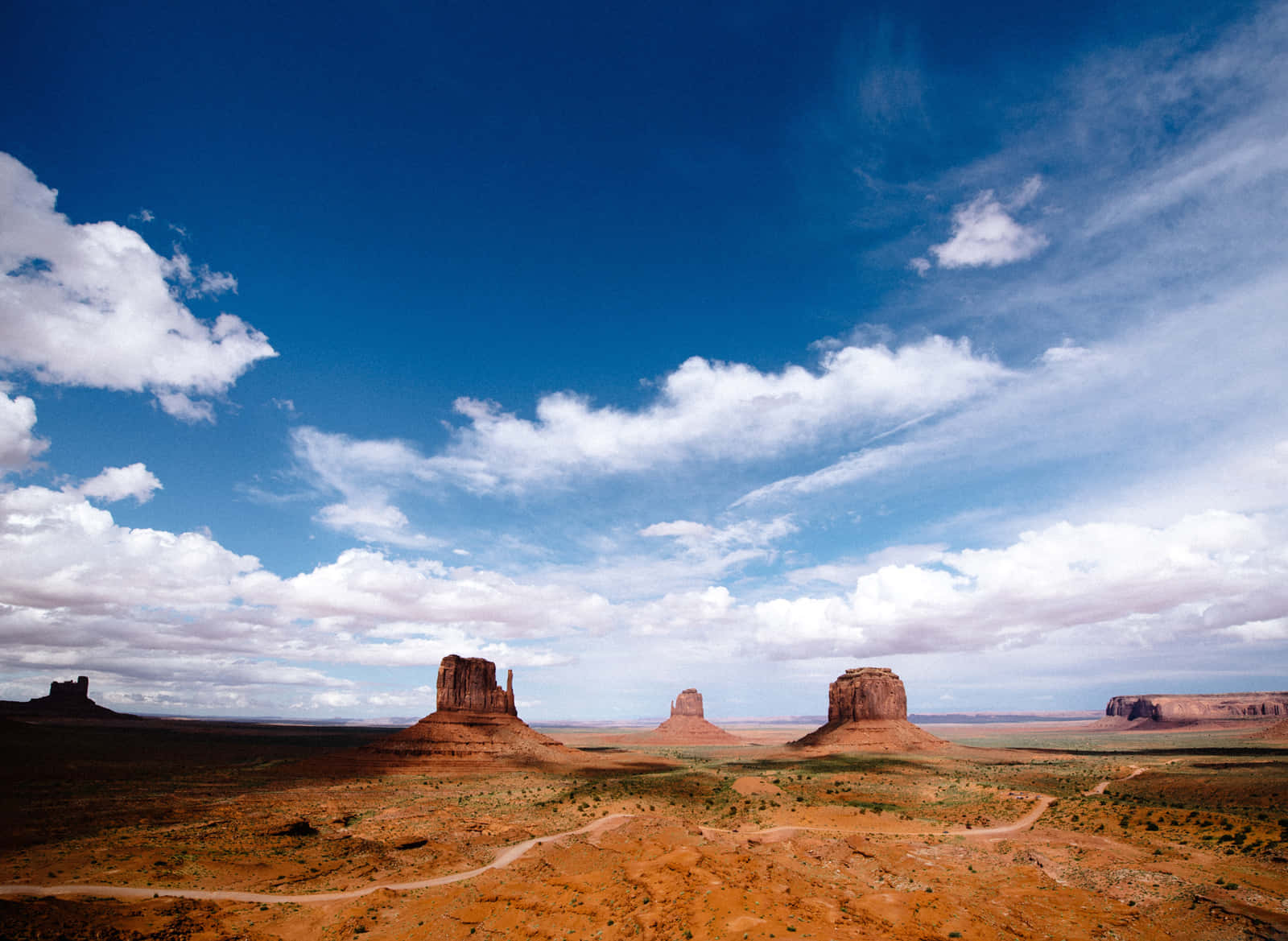 Tramontomozzafiato Sul Monument Valley Navajo Tribal Park. Sfondo