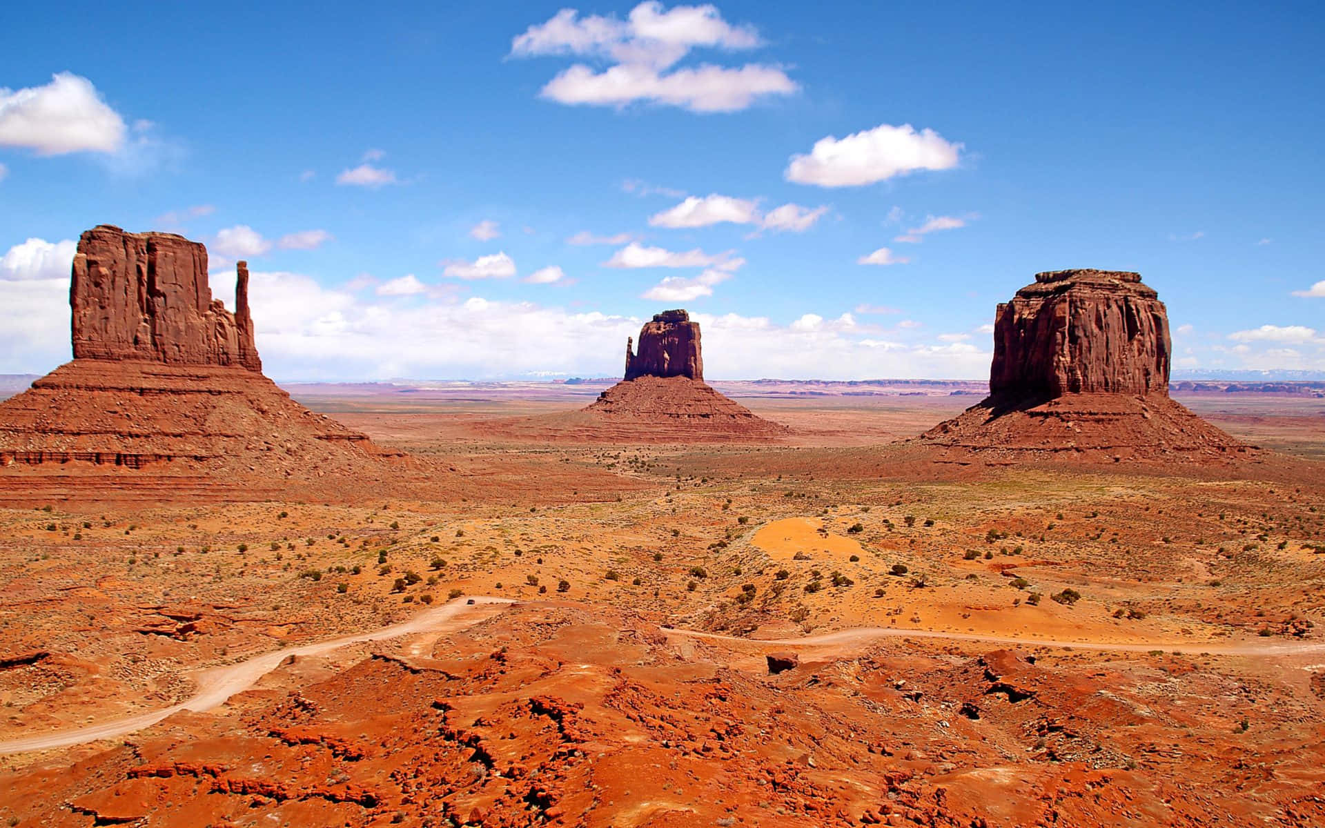 Rocasdel Parque Tribal Navajo Del Monument Valley Fondo de pantalla
