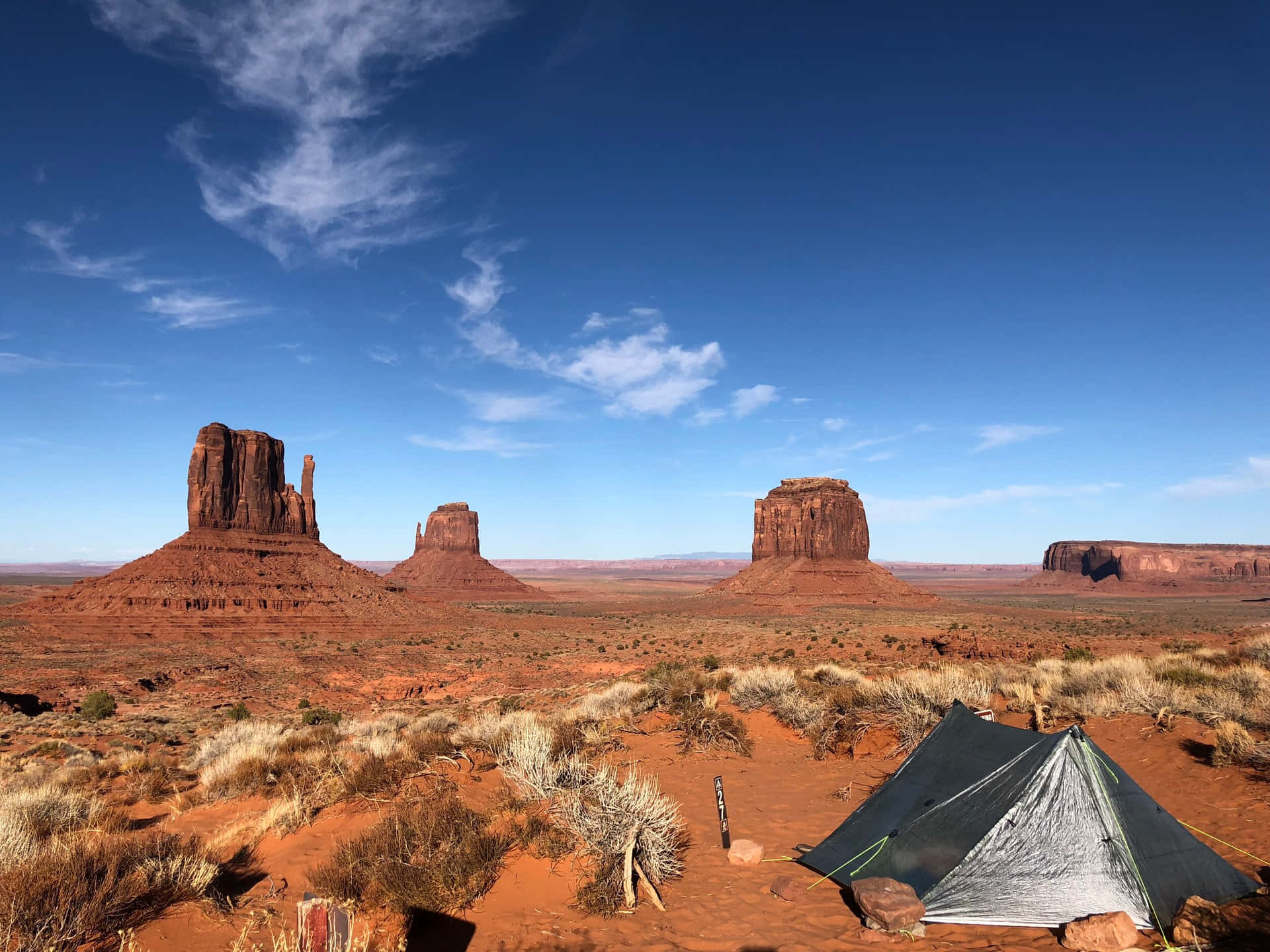 Monument Valley Navajo Tribal Park Udsigt Campground Wallpaper Wallpaper