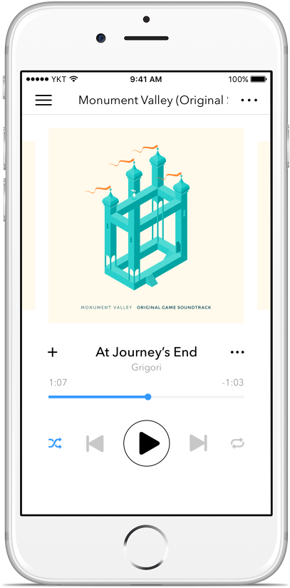 Monument Valley Soundtrack Mobile Player PNG