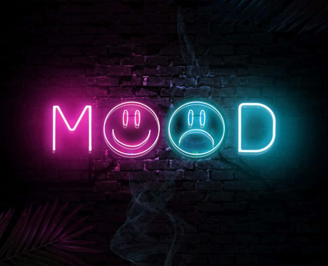 Mood Neon Sign On Brick Wall