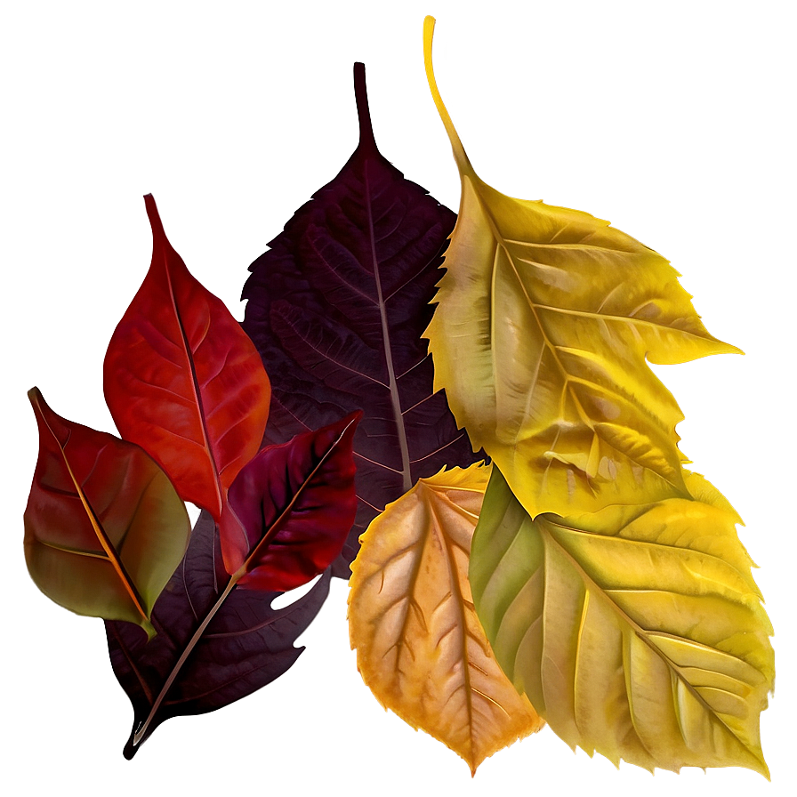 Moody Autumn Leaves Png Xjn70 PNG