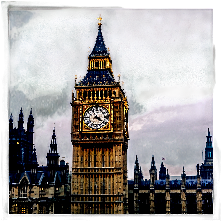 Moody Big Ben In Rain Png Mql PNG