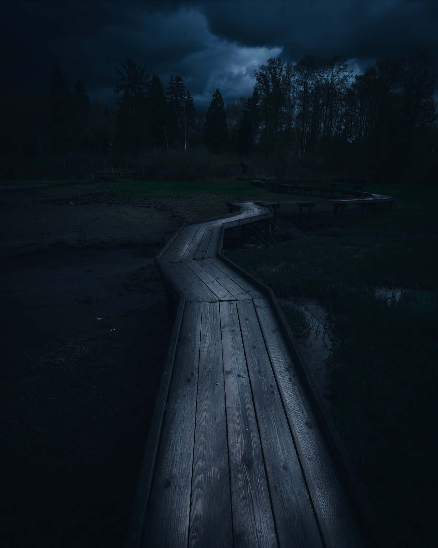 Moody Lonely Pathway Wallpaper