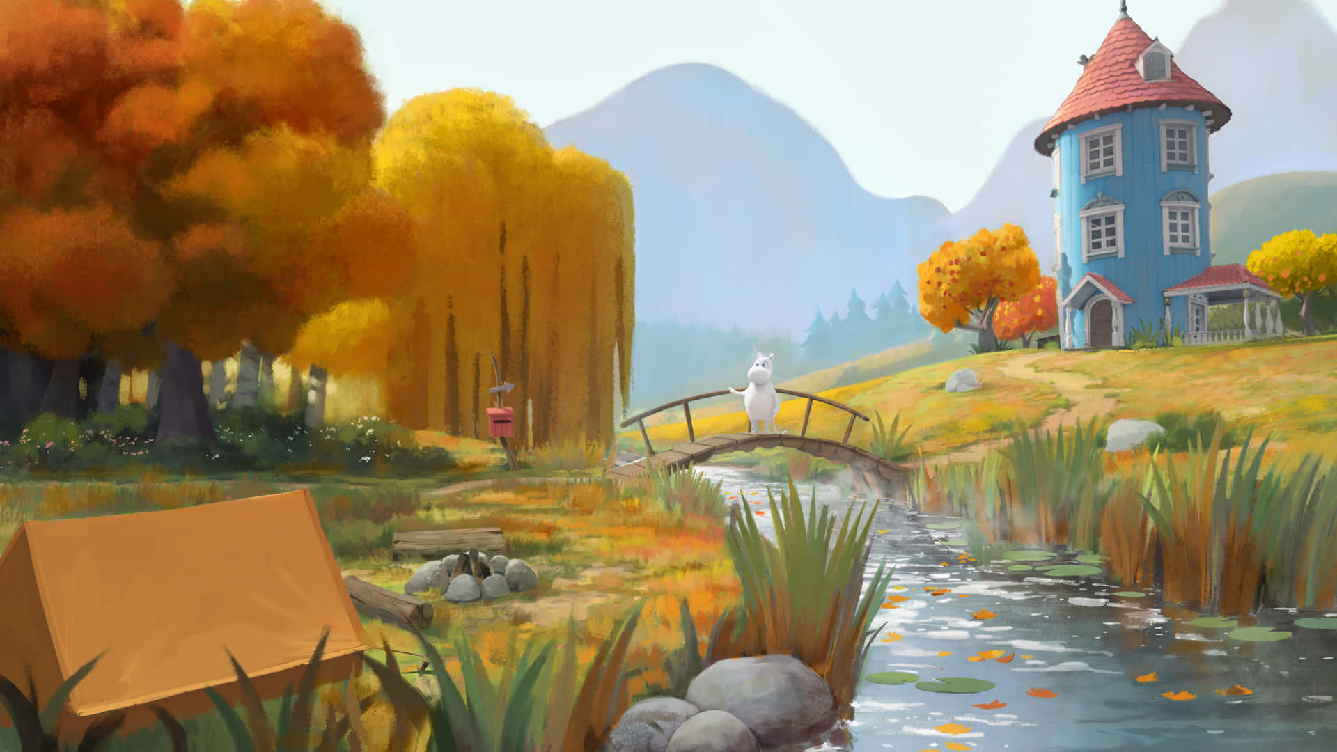Moomin Desktop Hill Home Wallpaper