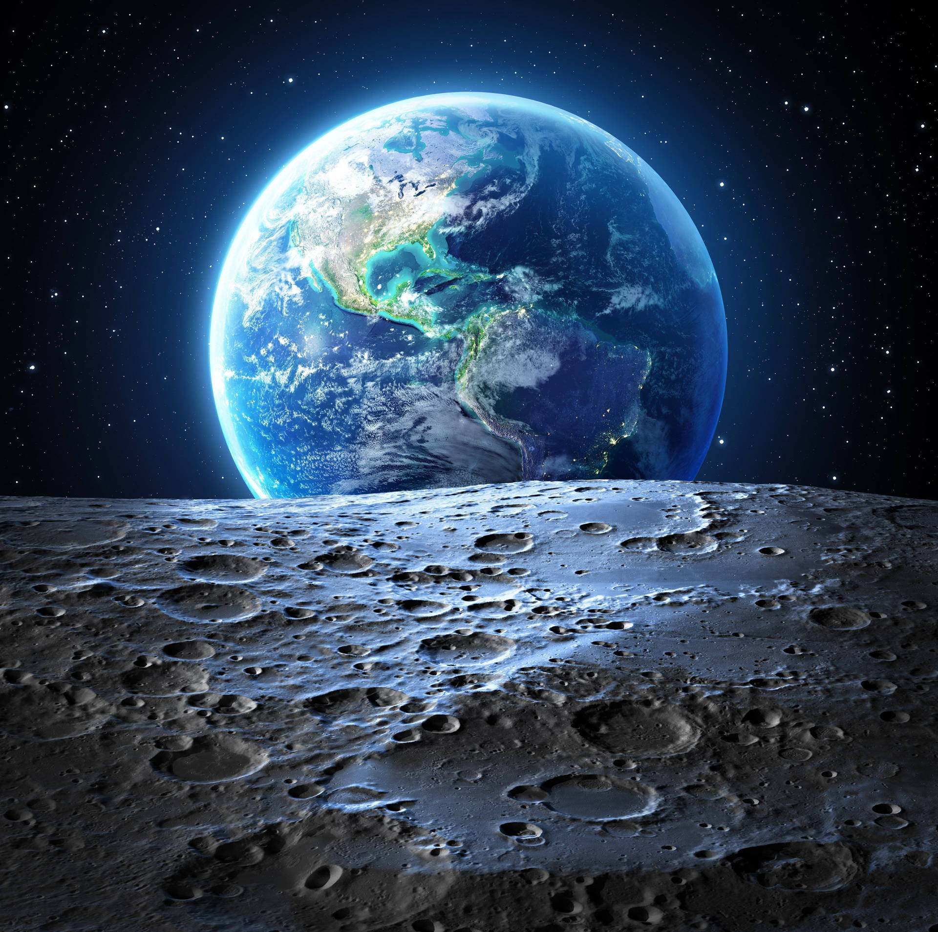 Moon 4k View Of Earth Wallpaper