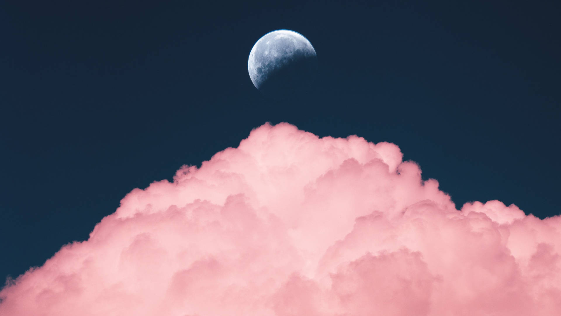 Moon Above Clouds Aesthetic Mac Wallpaper