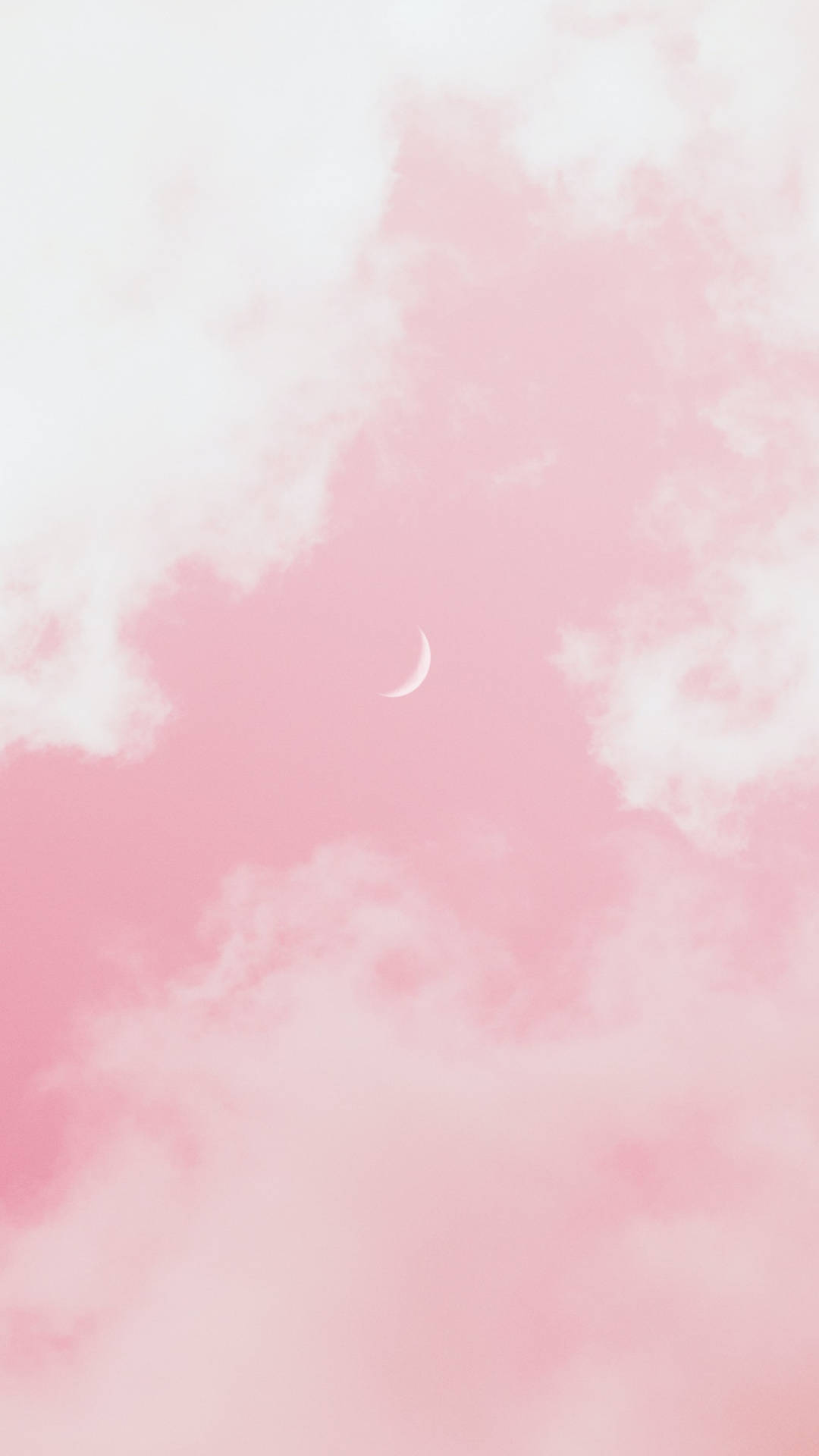 Moon Aesthetic Pink Sky Wallpaper