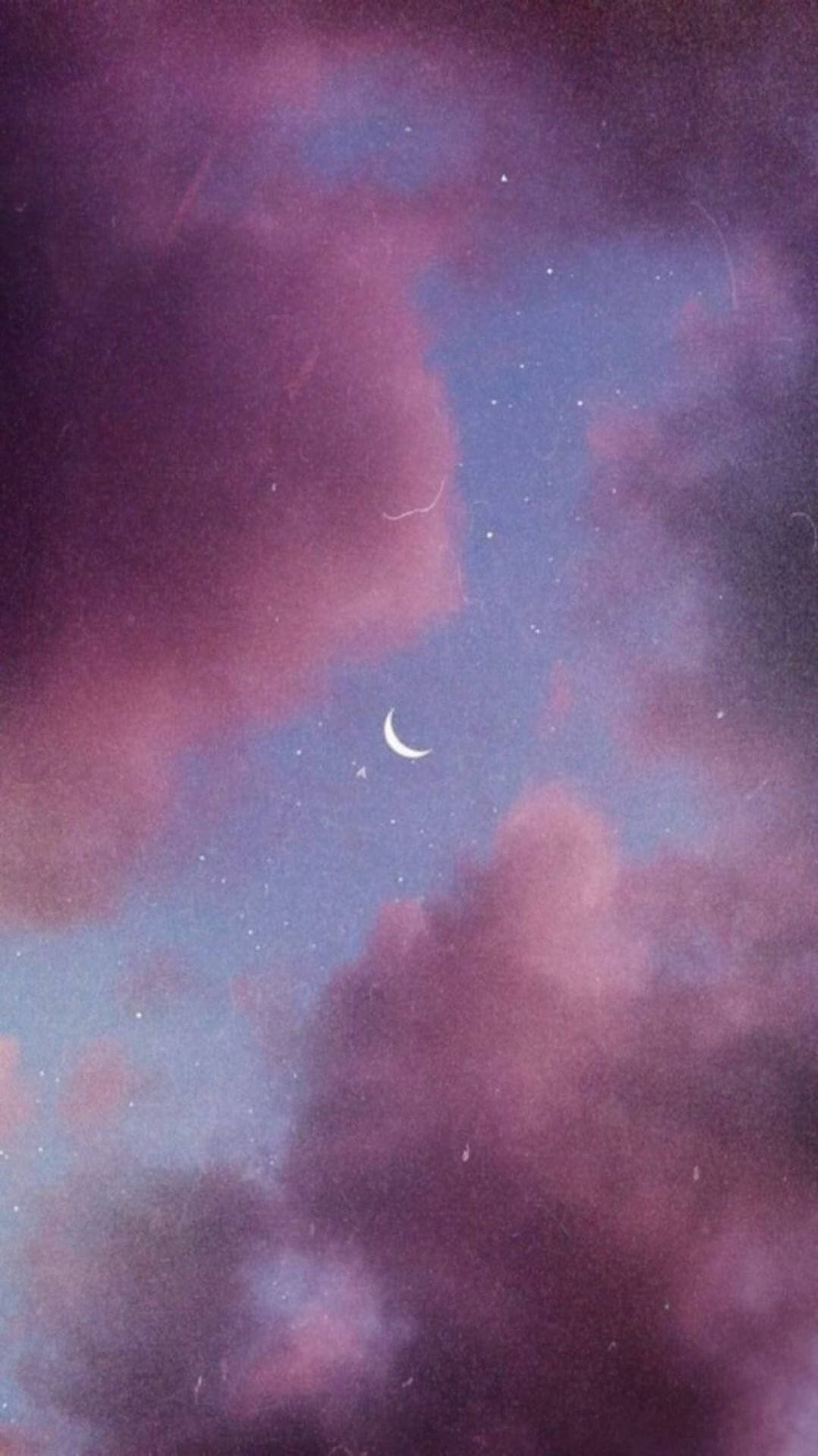 Moon Aesthetic Purple Clouds Wallpaper